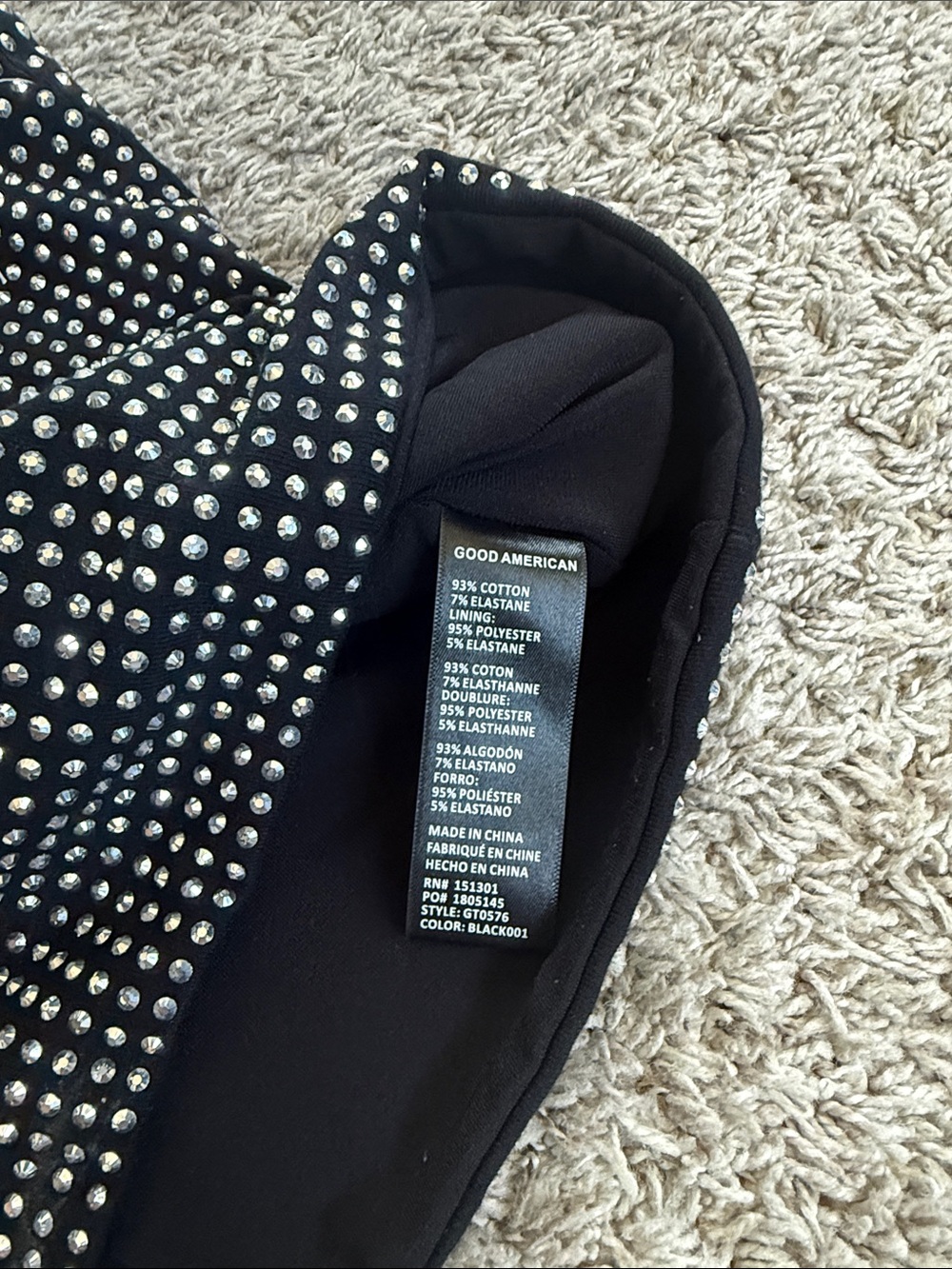 Good American Black Studded Square-Neck Tank - Picture 7 of 7
